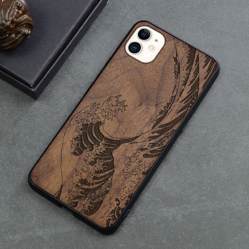 Retro Wooden Print iPhone 12 Case – Creative Art Back Cover | 11 Design Options