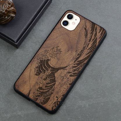 Retro Wooden Print iPhone 12 Case – Creative Art Back Cover | 11 Design Options
