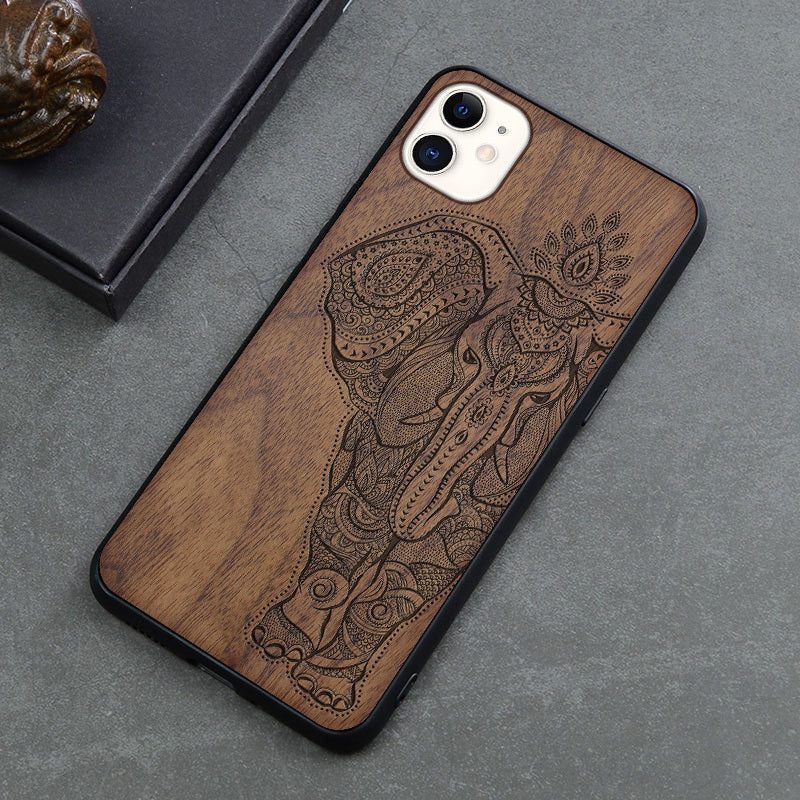 Retro Wooden Print iPhone 12 Case – Creative Art Back Cover | 11 Design Options
