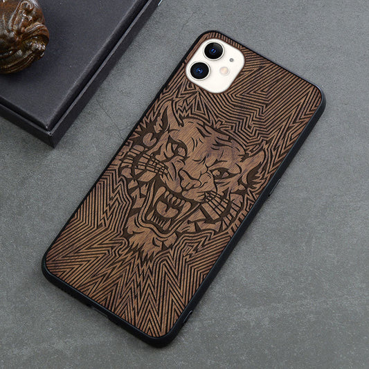 Retro Wooden Print iPhone 12 Case – Creative Art Back Cover | 11 Design Options