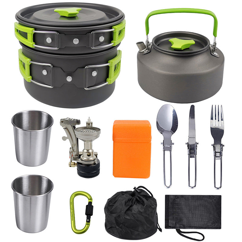 Bouilloire de camping portable – Cuisinière extérieure en aluminium anodisé dur avec poignée résistante à la chaleur | Théière de randonnée légère et compacte : Nouvelle édition