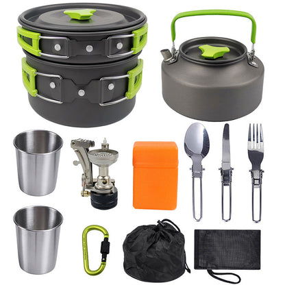 Bouilloire de camping portable – Cuisinière extérieure en aluminium anodisé dur avec poignée résistante à la chaleur | Théière de randonnée légère et compacte : Nouvelle édition