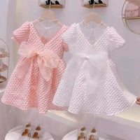 Vestido de verano para niña, versión coreana del nuevo vestido de princesa para niños, vestido de cumpleaños estilo occidental, falda de manga corta