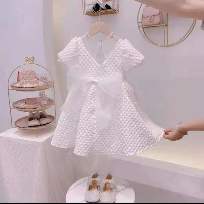 Vestido de verano para niña, versión coreana del nuevo vestido de princesa para niños, vestido de cumpleaños estilo occidental, falda de manga corta