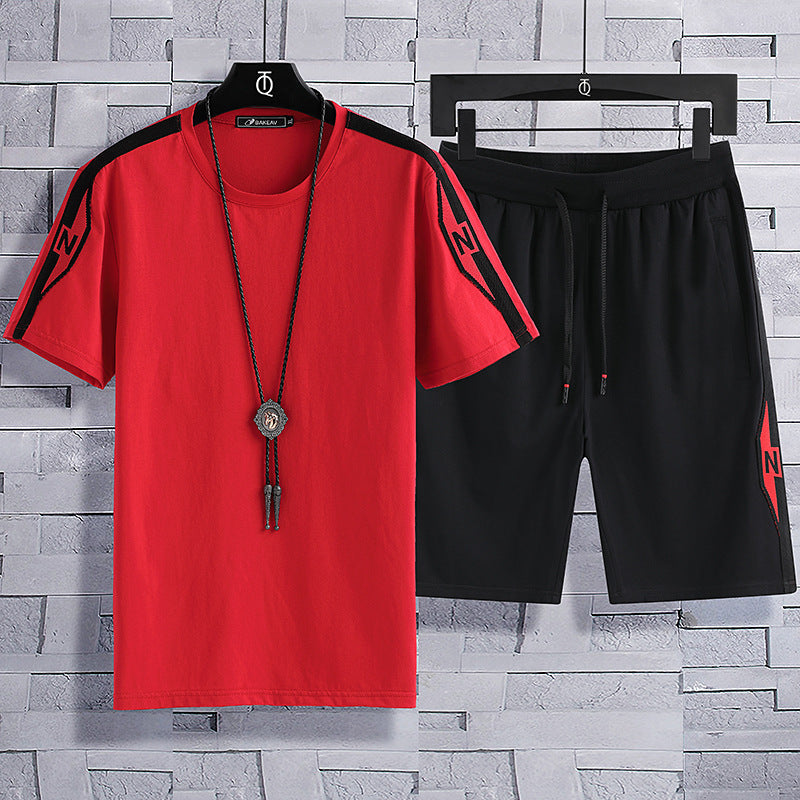 Ensembles de Sport Décontractés pour Homme en Coton Grande Taille Été