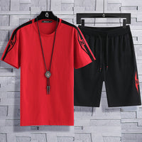Ensembles de Sport Décontractés pour Homme en Coton Grande Taille Été