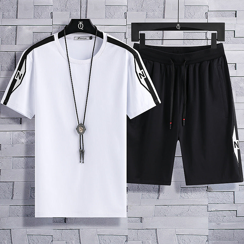 Ensembles de Sport Décontractés pour Homme en Coton Grande Taille Été