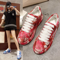 Painted Graffiti White Shoes