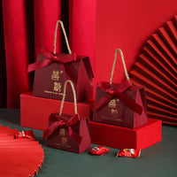 Boîte à bonbons de mariage Portable Boîte cadeau de mariage de style chinois
