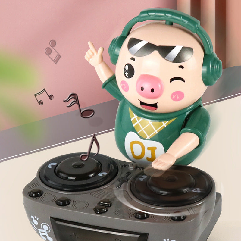 Nouveau DJ Électrique Jouant DJ Cochon Balançoire Bar Éclairage Coloré Musique Dynamique Cochon Rock Jouets pour Enfants Vente en Gros