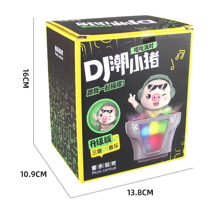 Nouveau DJ Électrique Jouant DJ Cochon Balançoire Bar Éclairage Coloré Musique Dynamique Cochon Rock Jouets pour Enfants Vente en Gros