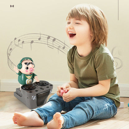 Nouveau DJ Électrique Jouant DJ Cochon Balançoire Bar Éclairage Coloré Musique Dynamique Cochon Rock Jouets pour Enfants Vente en Gros