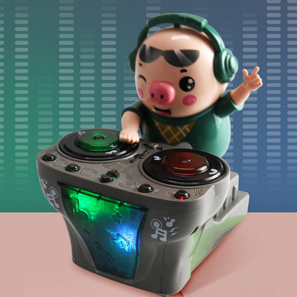 Nouveau DJ Électrique Jouant DJ Cochon Balançoire Bar Éclairage Coloré Musique Dynamique Cochon Rock Jouets pour Enfants Vente en Gros