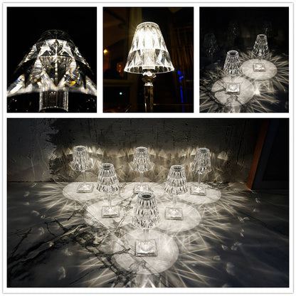 NEW Elegant Bedside or outside Diamond Acrylic Princess Table Lamp