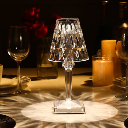NEW Elegant Bedside or outside Diamond Acrylic Princess Table Lamp