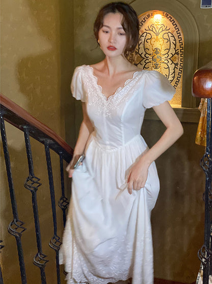 Super Fée Fille Douce Robe de Mariée Petite Robe Longue Fille