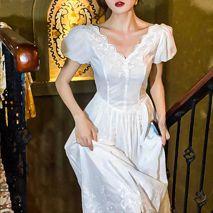 Super Fée Fille Douce Robe de Mariée Petite Robe Longue Fille