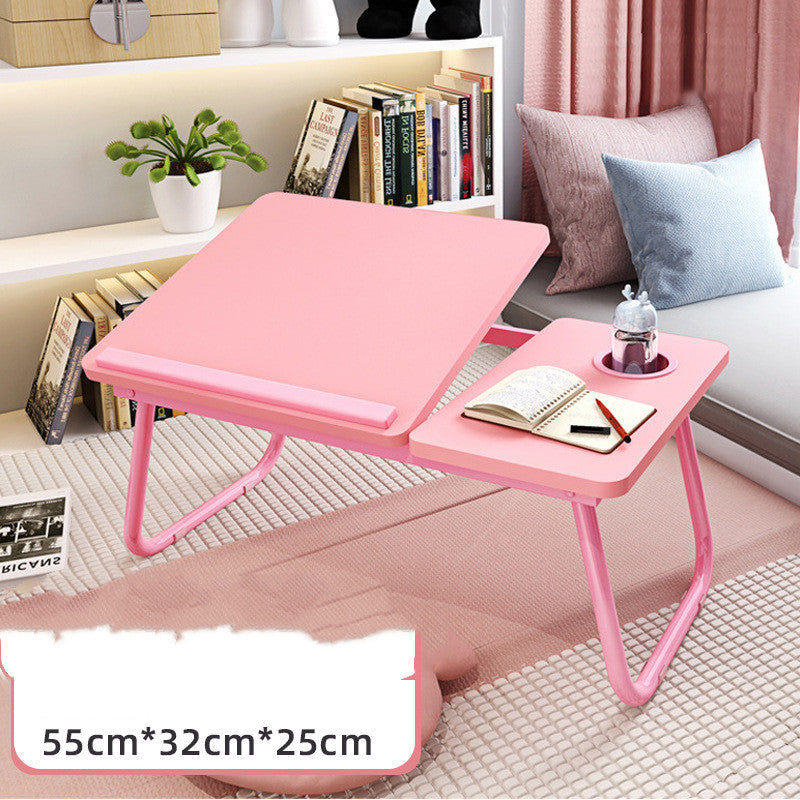 Escritorio plegable para cama, mesa pequeña para ordenador, mesa perezosa para el hogar