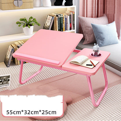 Escritorio plegable para cama, mesa pequeña para ordenador, mesa perezosa para el hogar