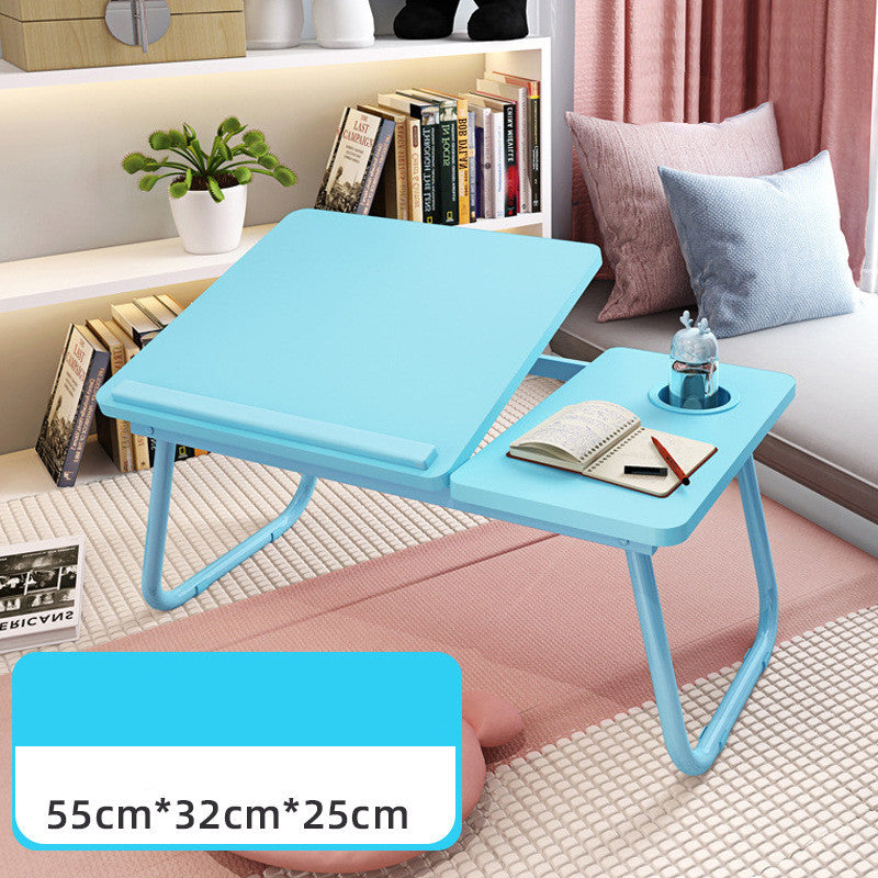 Escritorio plegable para cama, mesa pequeña para ordenador, mesa perezosa para el hogar