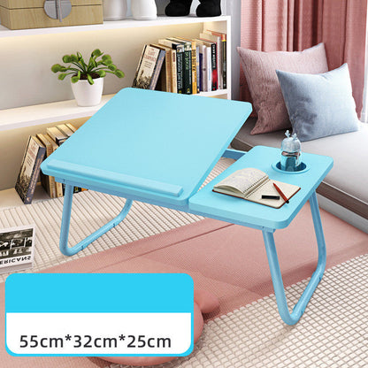 Escritorio plegable para cama, mesa pequeña para ordenador, mesa perezosa para el hogar