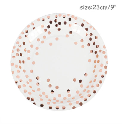 Disposable Tableware Set For Paper Plate Table