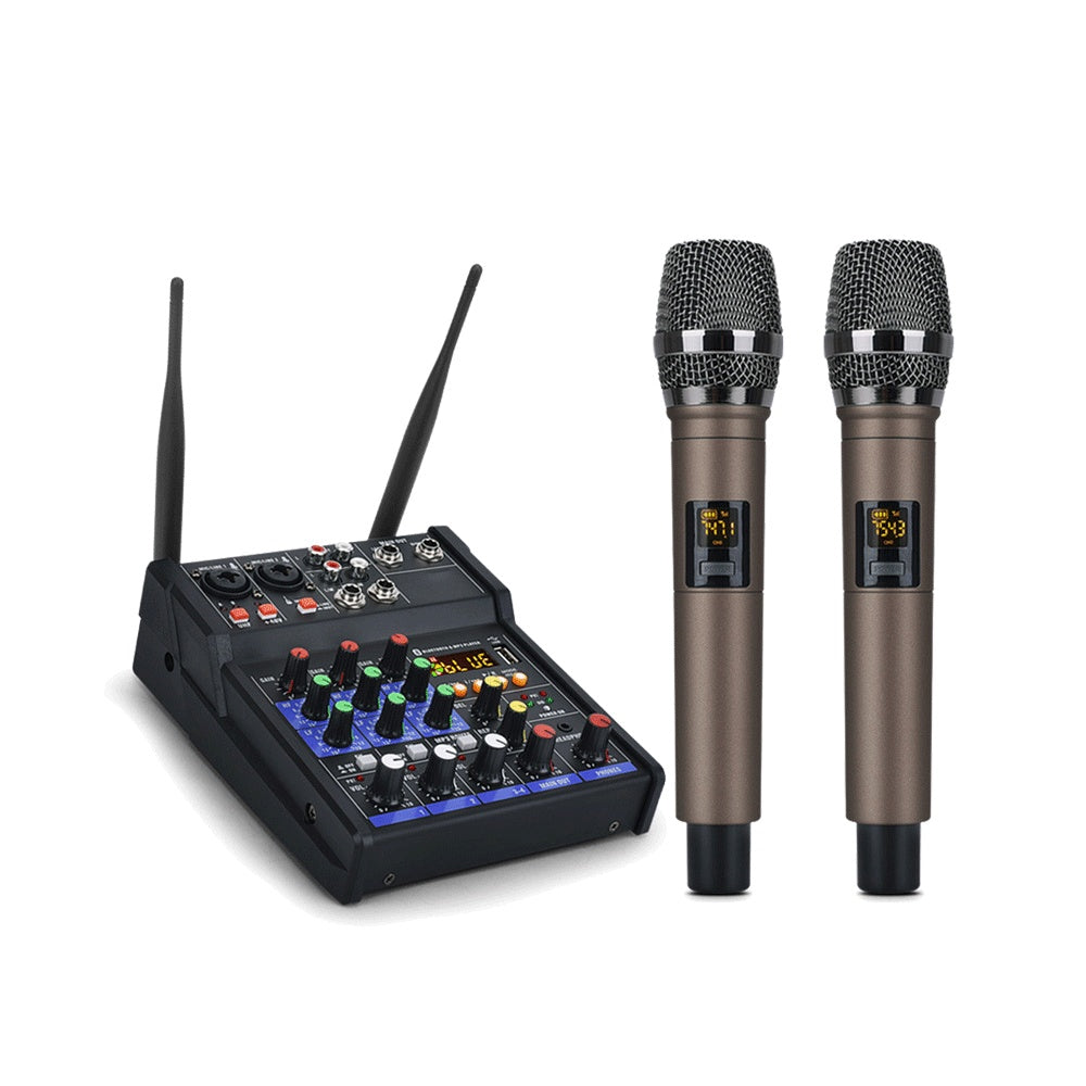 Petit mélangeur 4 canaux Bluetooth USB avec amplificateur de puissance