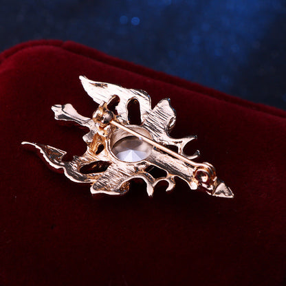 European And American Retro Double Dragon Sword Brooch