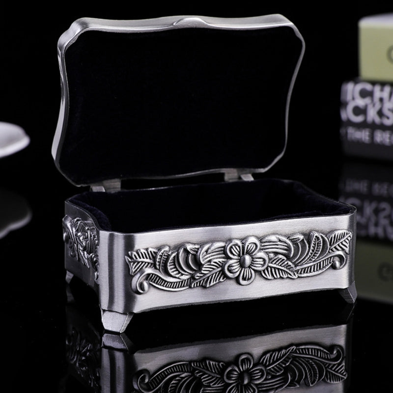 Joyero de metal de estilo europeo, retro creativo, cristiano, pequeño, para guardar joyas, caja de regalo