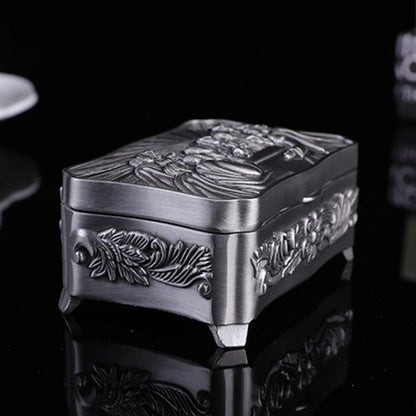 Joyero de metal de estilo europeo, retro creativo, cristiano, pequeño, para guardar joyas, caja de regalo