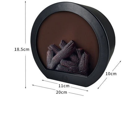 3D Flame Fireplace Lantern – Touch LED Decor Light