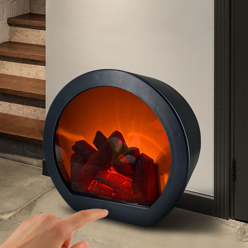 3D Flame Fireplace Lantern – Touch LED Decor Light