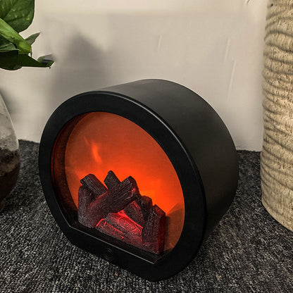 3D Flame Fireplace Lantern – Touch LED Decor Light