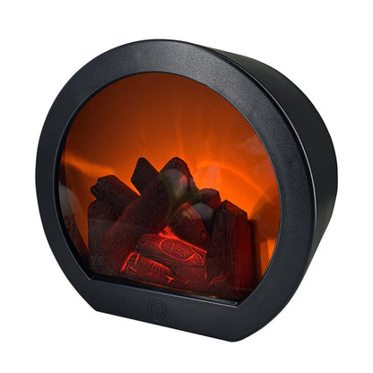 3D Flame Fireplace Lantern – Touch LED Decor Light