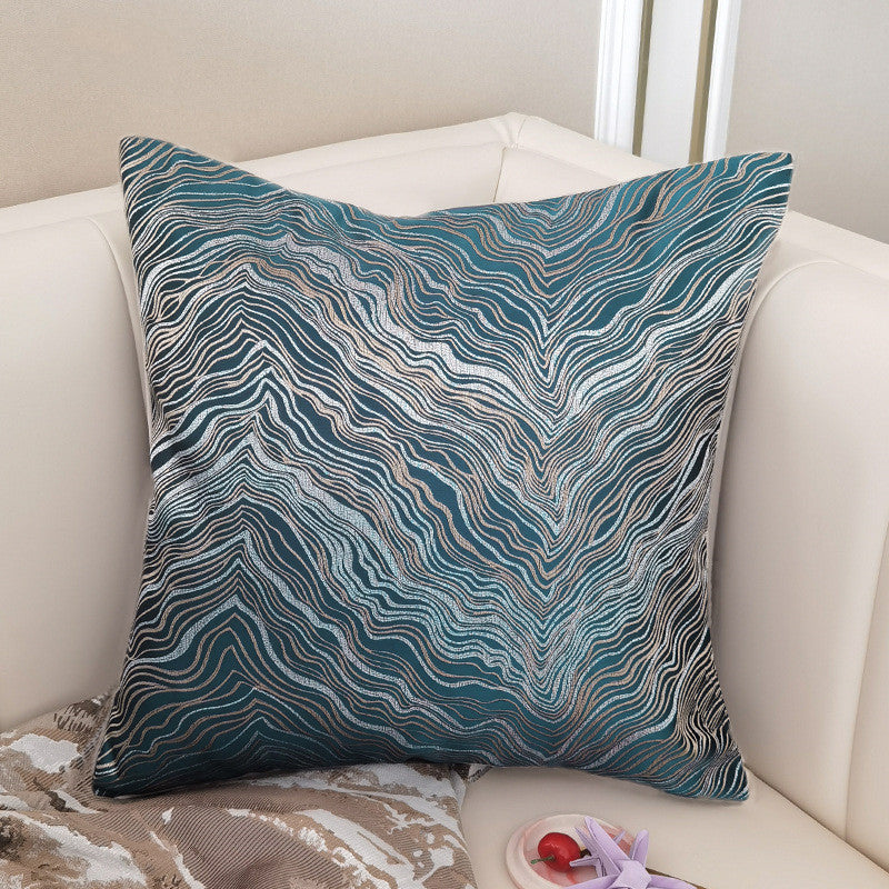 Funda de cojines decorativos de 45x45 cm, funda de almohada, cojín de sofá de terciopelo nórdico, azul, para jardín, almohadas, decoración, hogar, habitación, tela para exteriores