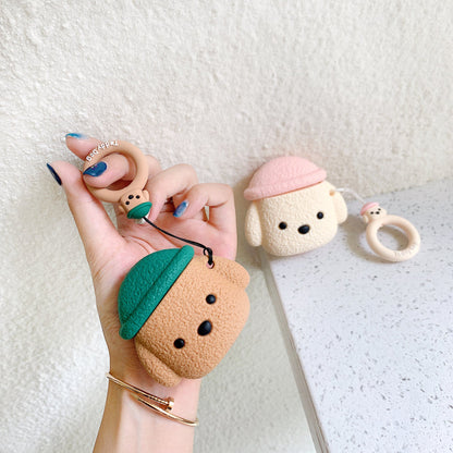 Compatible with Apple, Cartoon Hat Dog Suitable For Apple Airpods Headset Protective Case
