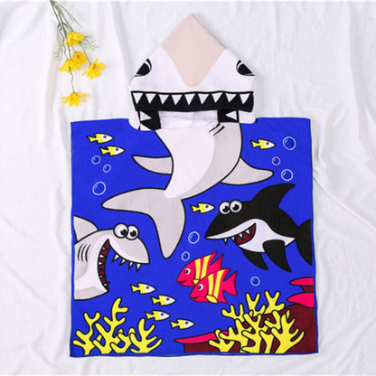 Children's Bath Towel Cartoon Beach Clothes With Hood