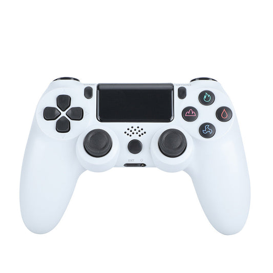 Mando de juego de modelo privado de PS4 sosteniendo la puerta exterior