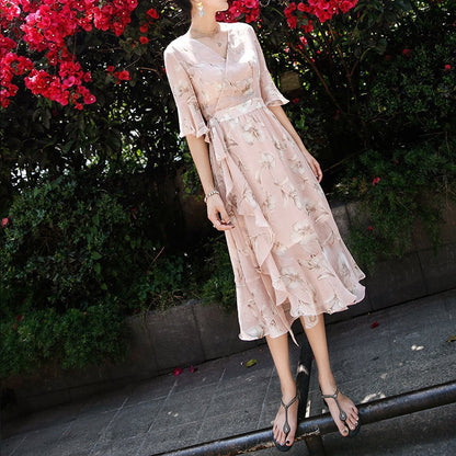 Large Women"s New Chiffon Skirt In Spring And Summer