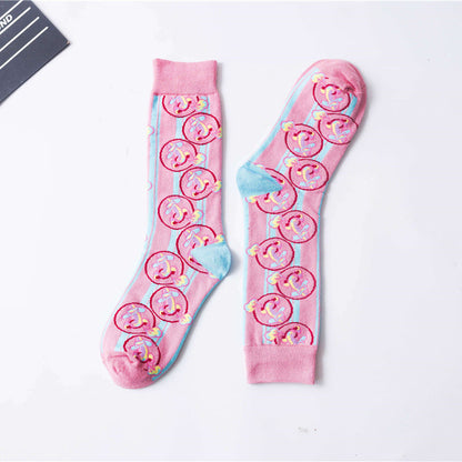 Autumn And Winter New European And American High Tube Socks All Cotton Women''s High Band Creative Street Hip Hop Women''s Socks
