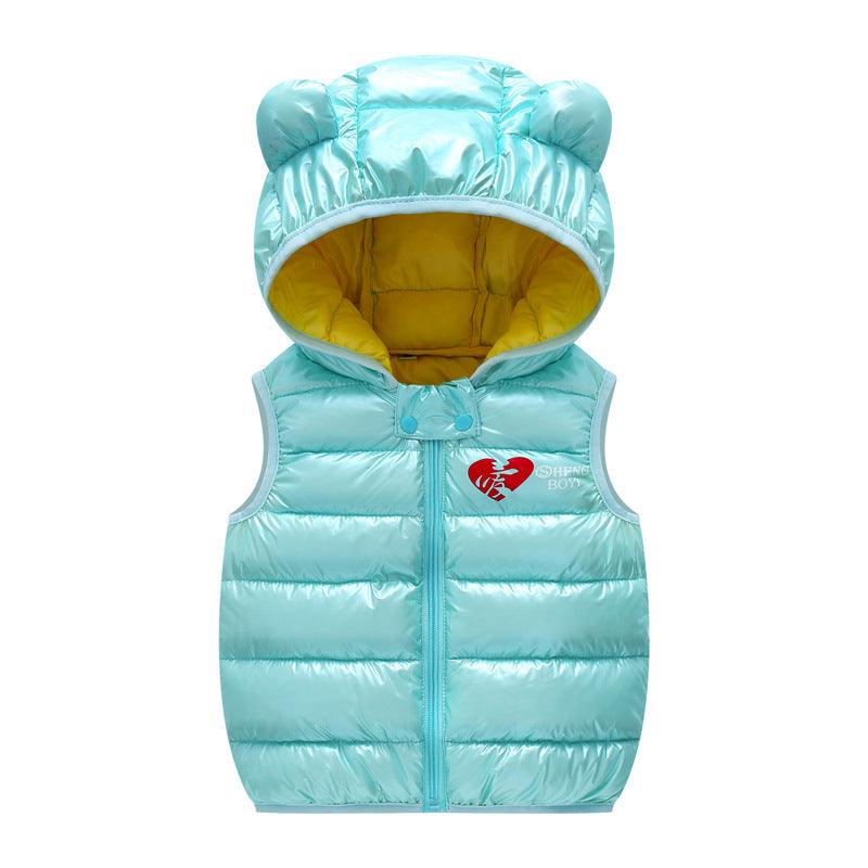 Kids Hooded Down Vest – Boys & Girls Sleeveless Waistcoat