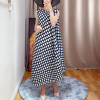 Vestido de talla grande con falda suelta e irregular