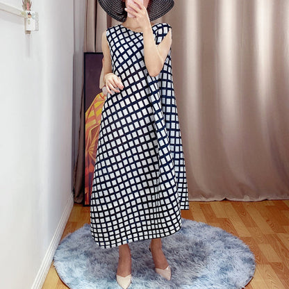 Vestido de talla grande con falda suelta e irregular