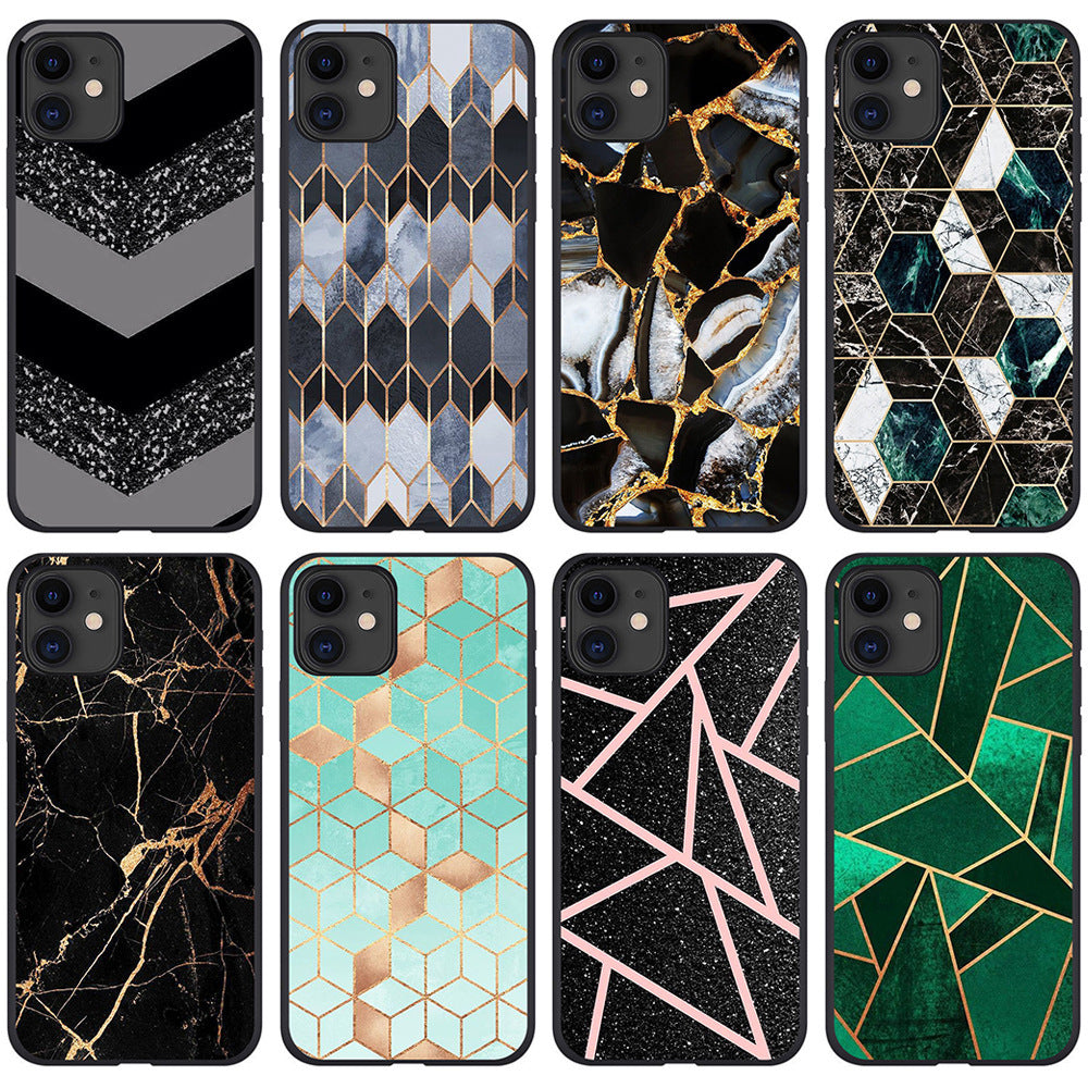 Marble Print TPU iPhone Case – 9 Style Options | Drop-Resistant Back Cover | iPhone 5–11