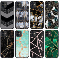 Marble Print TPU iPhone Case – 9 Style Options | Drop-Resistant Back Cover | iPhone 5–11