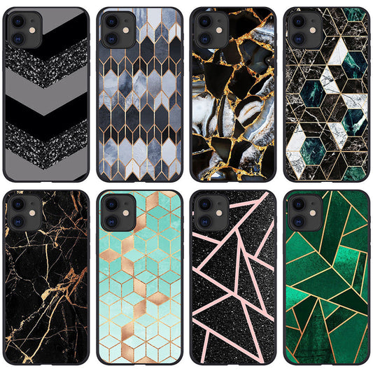 Marble Print TPU iPhone Case – 9 Style Options | Drop-Resistant Back Cover | iPhone 5–11