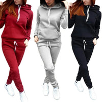 Autumn and winter hooded suit sweater
