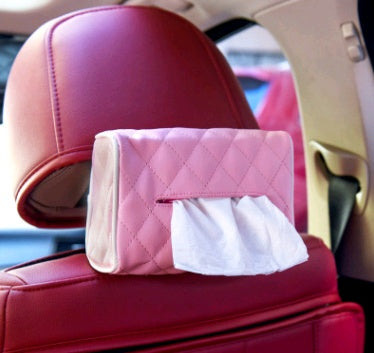 Boîte à mouchoirs de voiture à visière pare-soleil fixée au dossier de siège, distributeur de serviettes en papier créatif pour voiture, plateau mignon
