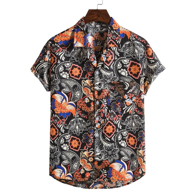 Men Short Sleeved Beach Apparel