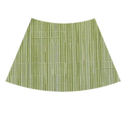 Mantel individual de PVC con forma de abanico para mesa redonda, con aislamiento térmico